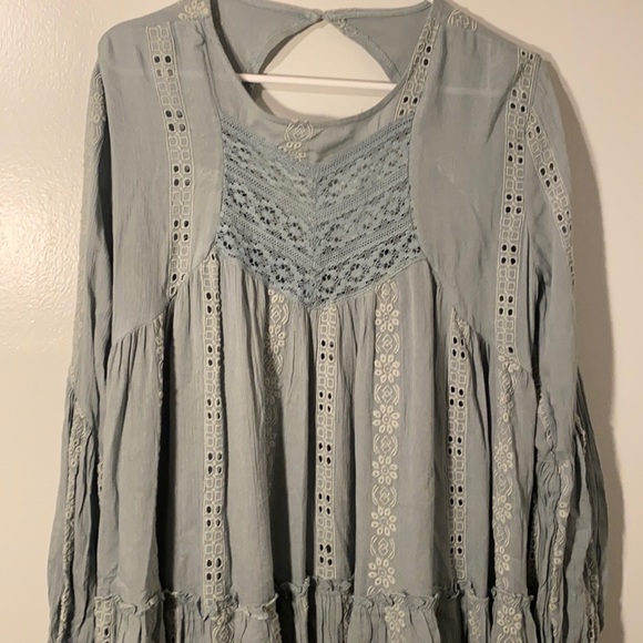 Free People Dresses & Skirts - Free people dress mint green size small long sleeves